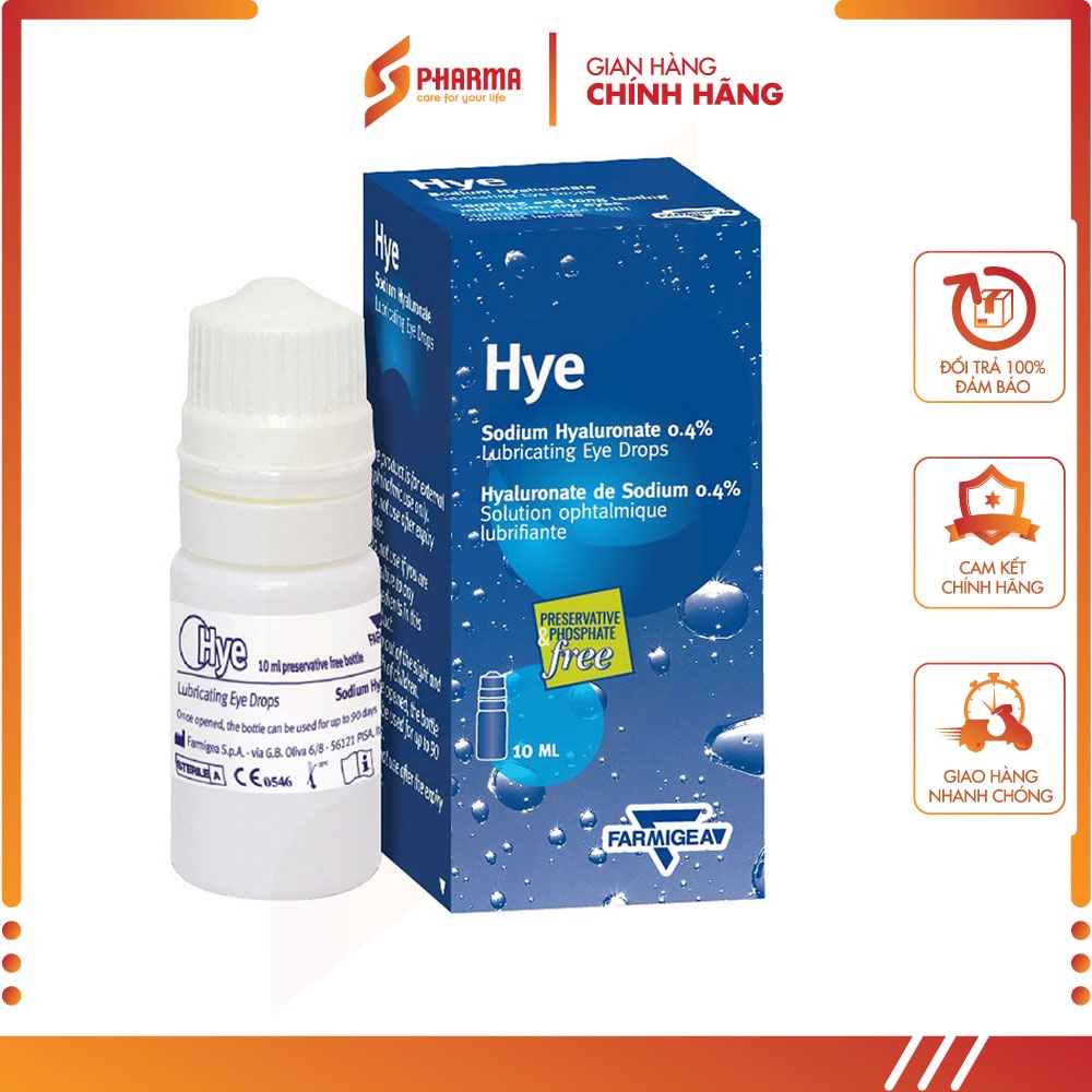 Dung dịch nhỏ mắt HYE - FARMIGEA S.p.A (Italy) - Chính hãng [Lọ 10ml]