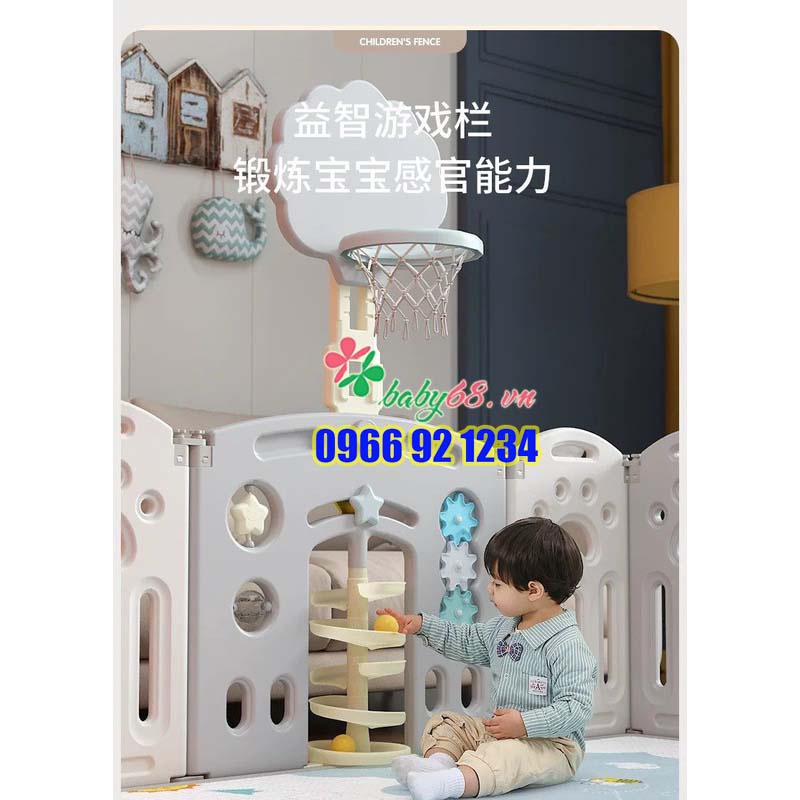Quây bóng nhựa mẫu sư tử gấp gọn cho bé Honper - Tặng kèm thảm và bóng