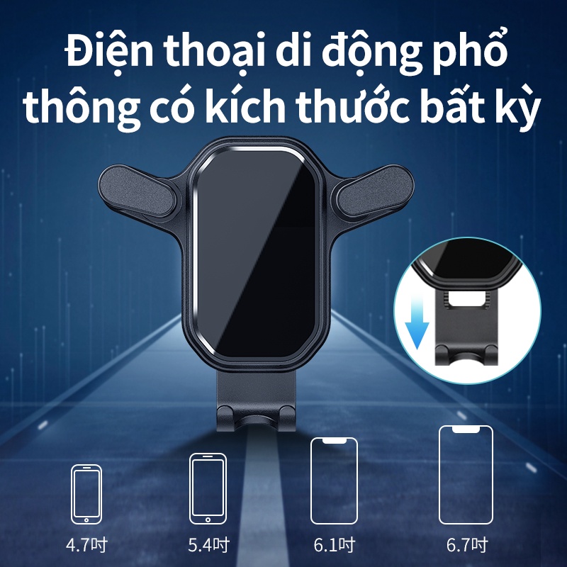 Giá đỡ điện thoại gắn cửa gió ô tô Kivee UC19 Thiết bị đỡ điện thoại gắn cửa gió thanh điều hòa trên xe hơi ôtô