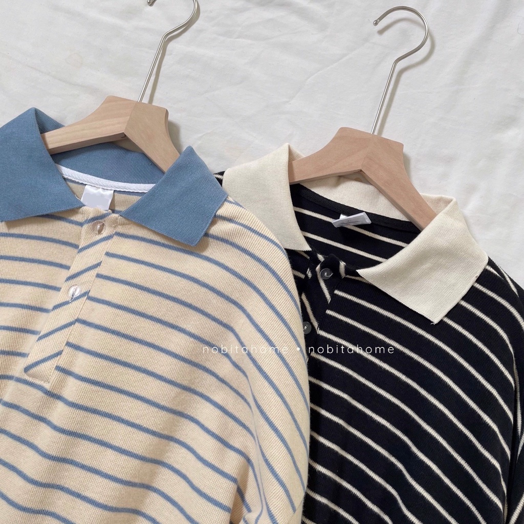 ÁO THUN TAY DÀI CỔ POLO KẺ SỌC BELFAST | BigBuy360 - bigbuy360.vn