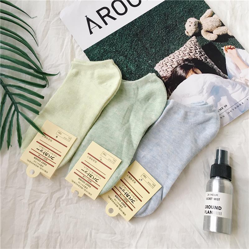 [❌GIÁ SỈ ❌]Tất Vớ Nữ Ulzzang Cotton Trơn Cổ Ngắn, Cổ Thấp Màu Pastel Siêu Mềm Mại (10 Màu) 88157