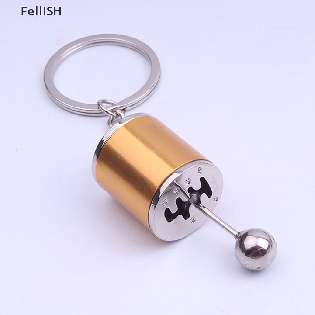 1Pc Car Keychain Gear Knob Free Shift Gear Box Metal Gear Stick Keychain COD