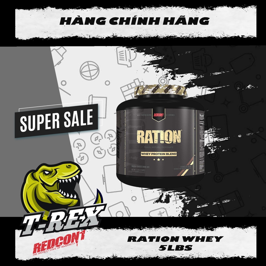 [CHÍNH HÃNG] Redcon1 - Tăng cơ - Ration Whey Protein Blend - 2.3kg