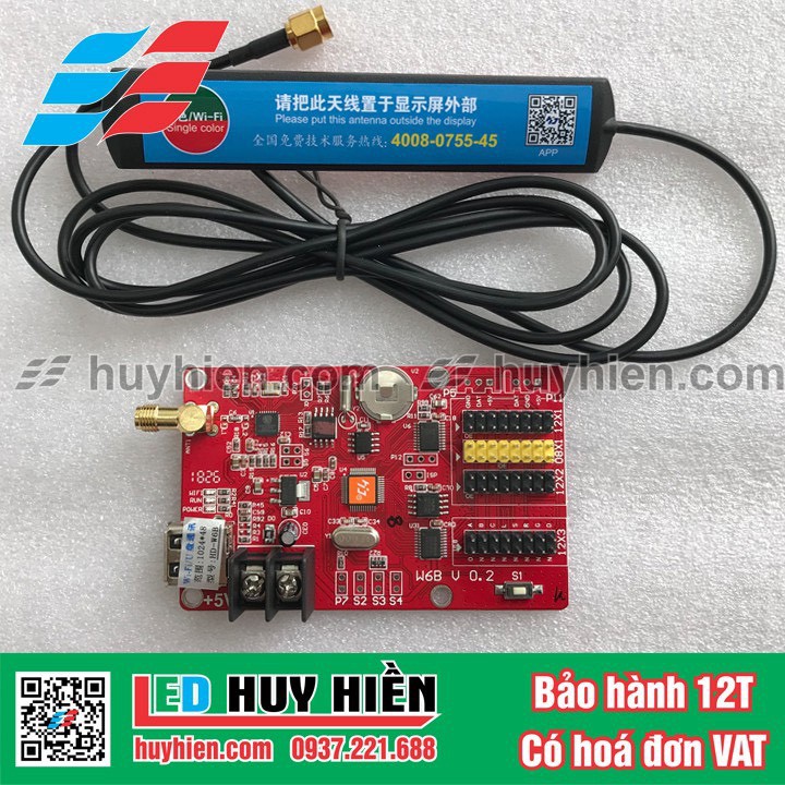 Card HD W62 (WIFI &amp; USB) Module led 1 màu, 3 màu