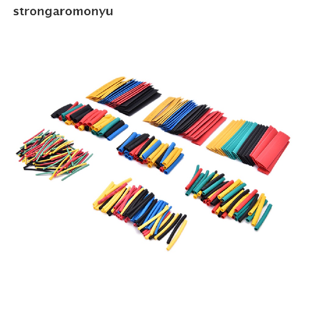 【YU】 328 Pcs 5 Colors 8 Sizes Assorted 2:1 Heat Shrink Tubing Wrap Sleeve Kit top .