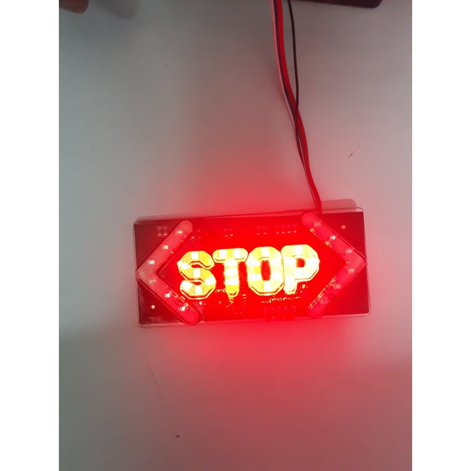 Biển Đèn LED STOP Trang Trí xe máy ( giá 1 cái)