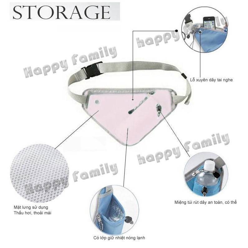 【Có bỏ sỉ 】Túi đeo chéo vận động nhiều ngăn