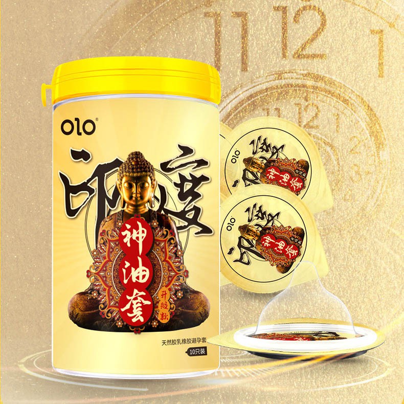 Bao Cao Su Gai OLO 001 Cao Cấp Ấn Độ Bao Cao Su Kéo Dài Thời Gian Siêu Mỏng Hộp 10 BCS