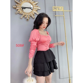 508. ÁO LỤA TAY BỒNG