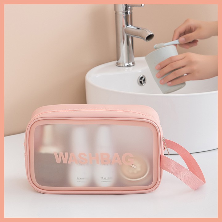 HCM - Túi đựng mỹ phẩm Wash Bag cao cấp túi dày chắc chắn bao xài