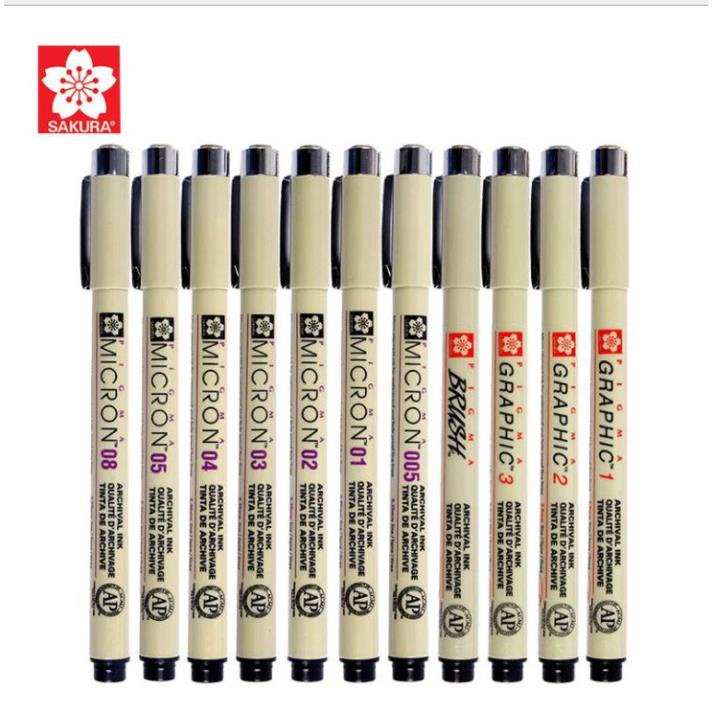 Bút Line Đi Nét Sakura Pigma Micro Đủ Size chống nước - Chuyenmythuat68