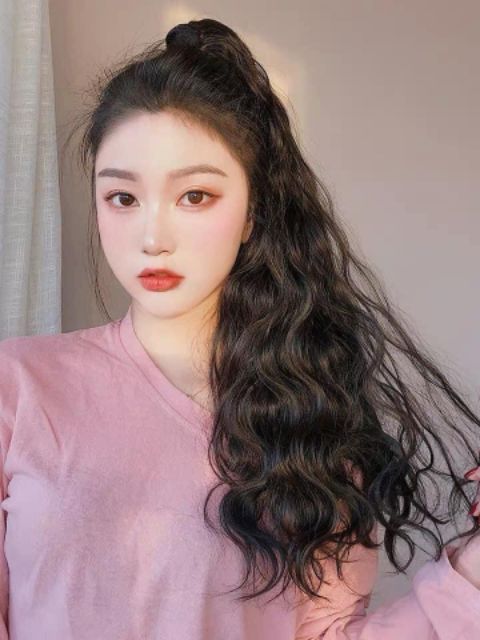 Tóc giả ngoặm xù sóng  FREESHIP  ngoặm xù sóng tự nhiên n42