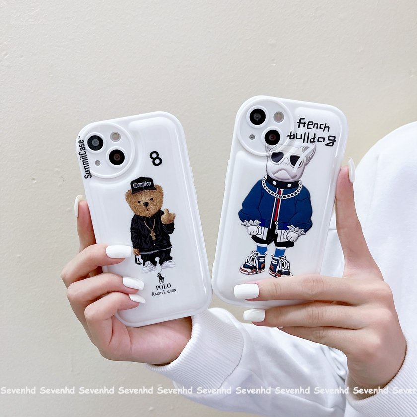 Ốp Điện Thoại Đệm Khí Hình Chó Pitbull Mắt To Cho iPhone 14 13 12 11 Pro Max X XR Xs Max 8 7 6 6s Plus SE 2020