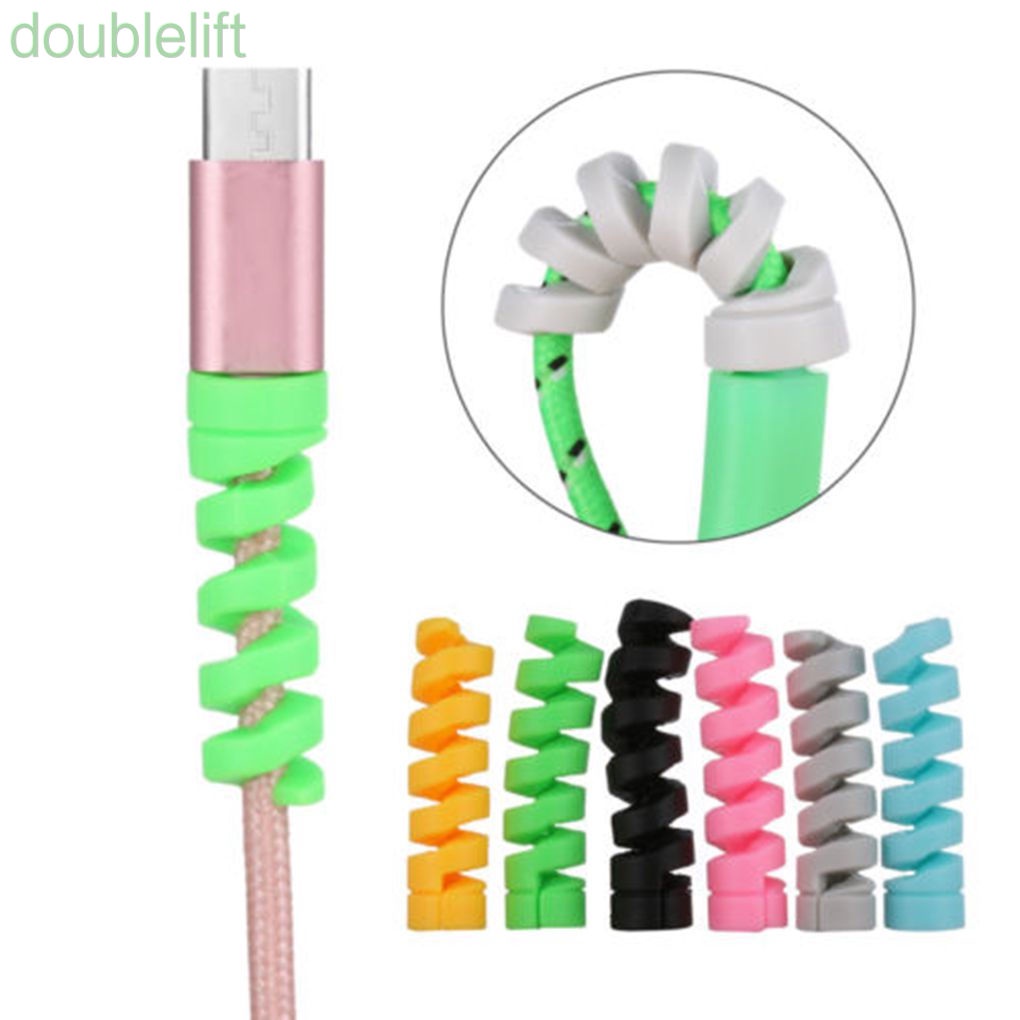 Vỏ bảo vệ dây cáp usb chất liệu silicon hình xoắn ốc chống gãy
