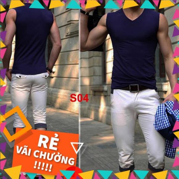 ❤️FREESHIP❤️ Áo ba lỗ nam sát nách cổ tim vải cotton mềm mịn Nhiều màu đủ size _vifa