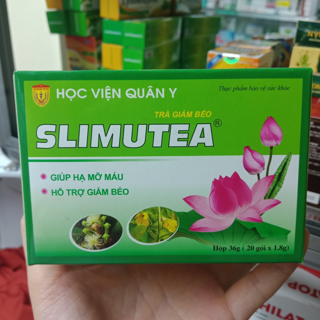 SLIMUTEA TRÀ GIẢM BÉO VIỆN QUÂN Y HỘP 20 GÓI