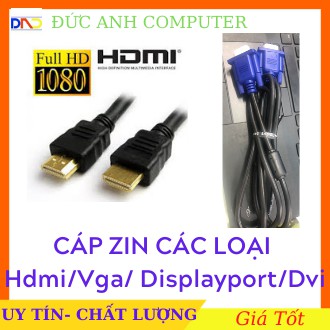 Cáp Zin Các Loại : HDMI Zin, VGA Zin, DISPLAYPORT Zin, DVI Zin, Cáp Sata Zin, Cáp USB 3.0 Theo Máy- Mới 100% Chưa Xài