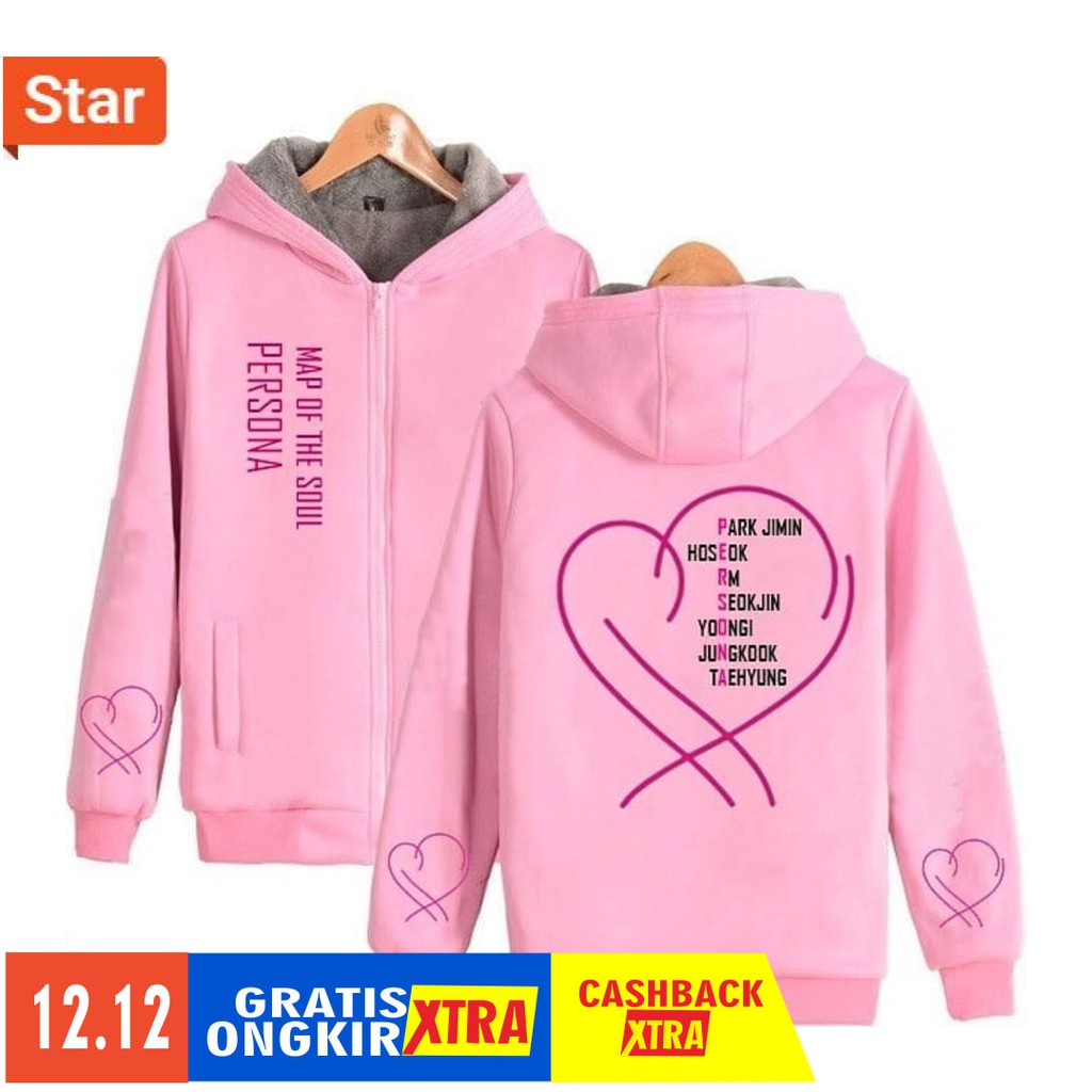 Áo Khoác Hoodie In Chữ Bts Dna