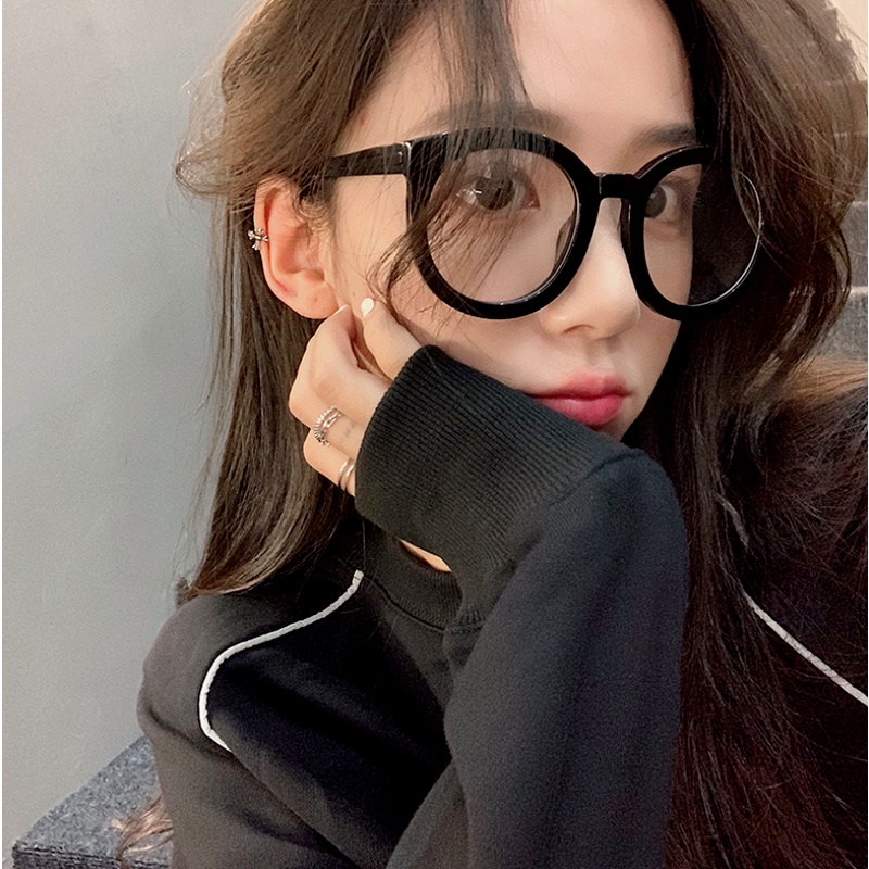 Mắt kính chống bức xạ trong suốt kiểu Hàn Quốc cổ điển unisex