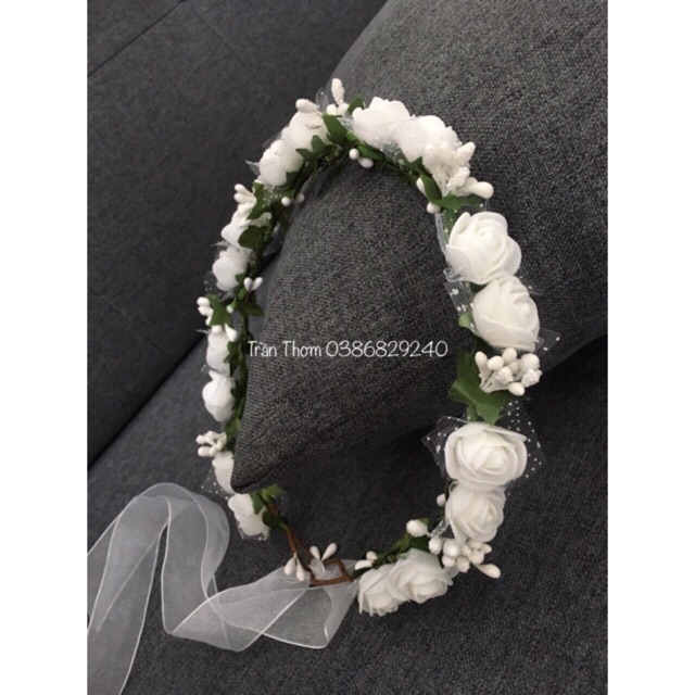 ( Sẵn ) Vòng hoa đội đầu kỉ yếu phối nhuỵ nhũ cực xinh