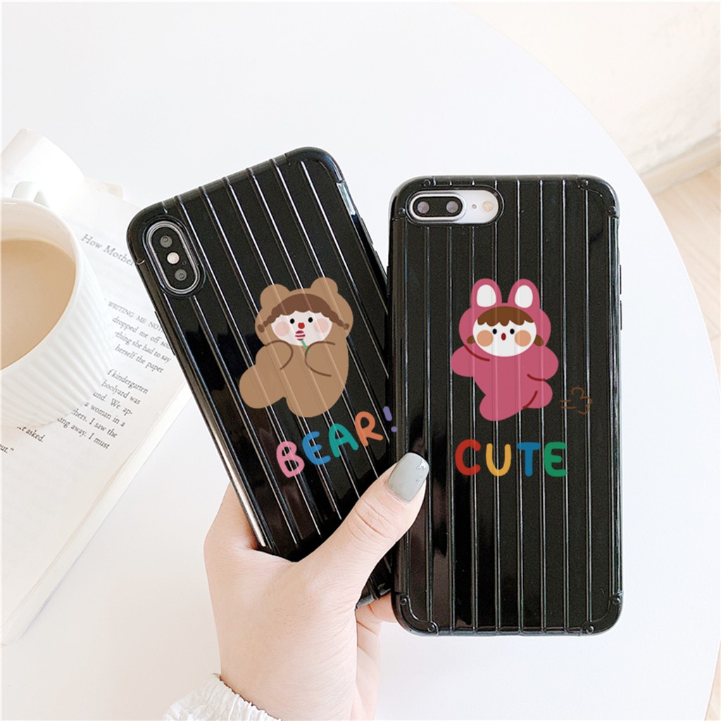 Ốp lưng iphone Cosplay bear sọc 3D chống va đập 5/5s/6/6plus/6s/6splus/7/7plus/8/8plus/x/xr/xs/11/12/pro/max/plus/promax | BigBuy360 - bigbuy360.vn