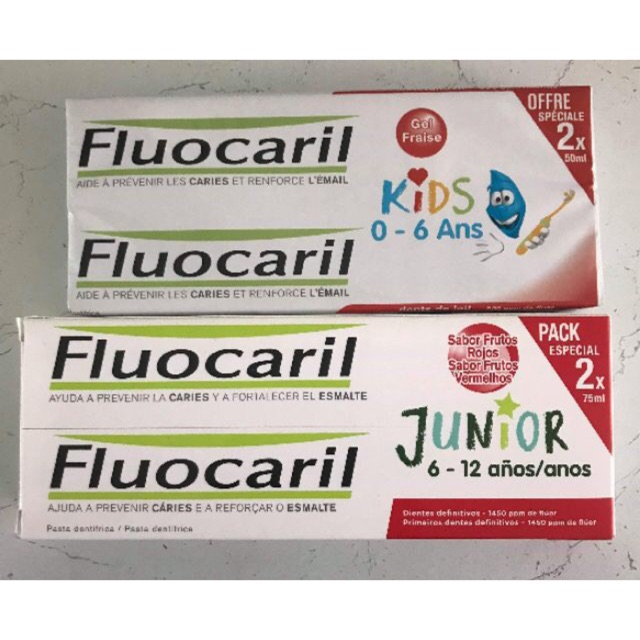 [sẵn]🇫🇷 Kem đánh răng trẻ em Pháp FLUOCARIL KIDS (50ml) / JUNIOR (75ml)