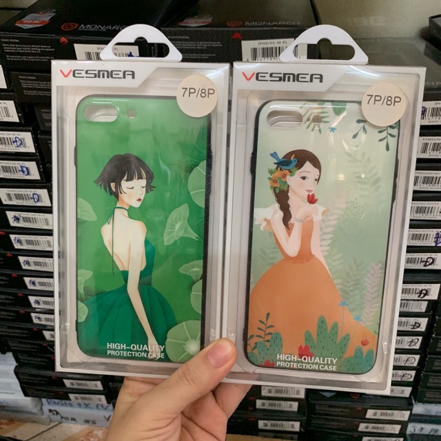 Ốp lưng mặt kính cường lực cho iphone 7 plus/8 plus