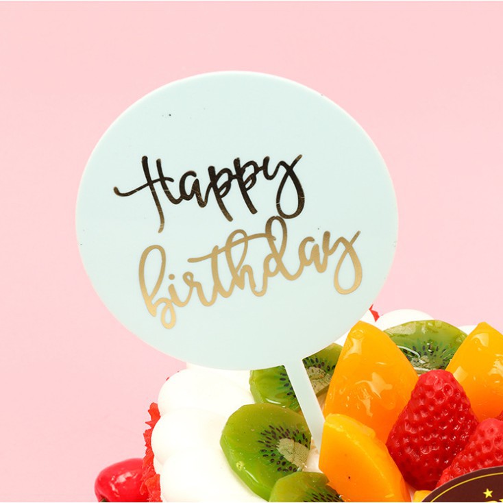 topper mica [FREESHIP] meka liền tròn trang trí