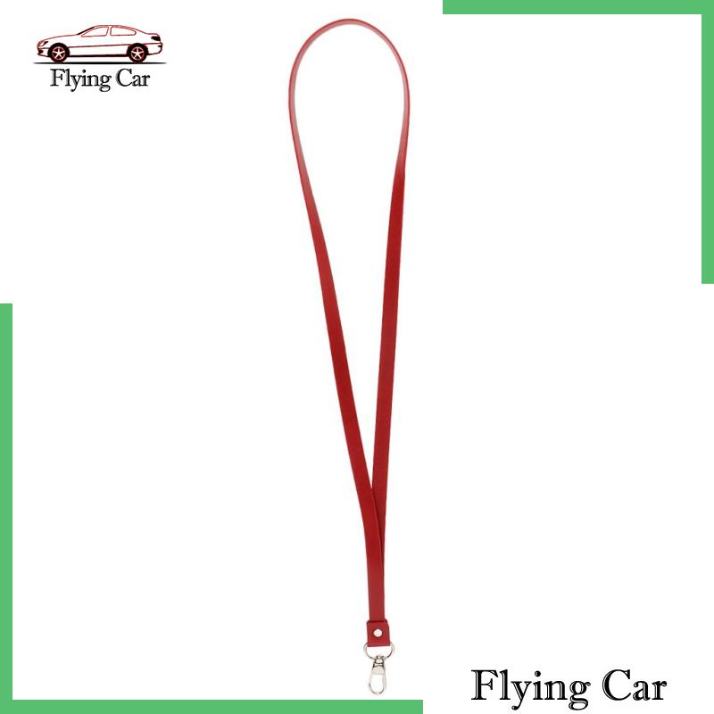 Dây Đeo Cổ Bằng Da PU Màu Đen Kèm Kẹp Kim Loại Cho Thẻ ID [Lzdjfmy2]