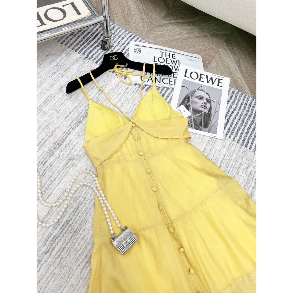 Váy Hai Dây Hở Lưng Xòe Dài Sexy Quyến Rũ Cho Nàng Diện Đi Biển Du Lịch Dạo Phố Tung Tăng Con Cá Vàng