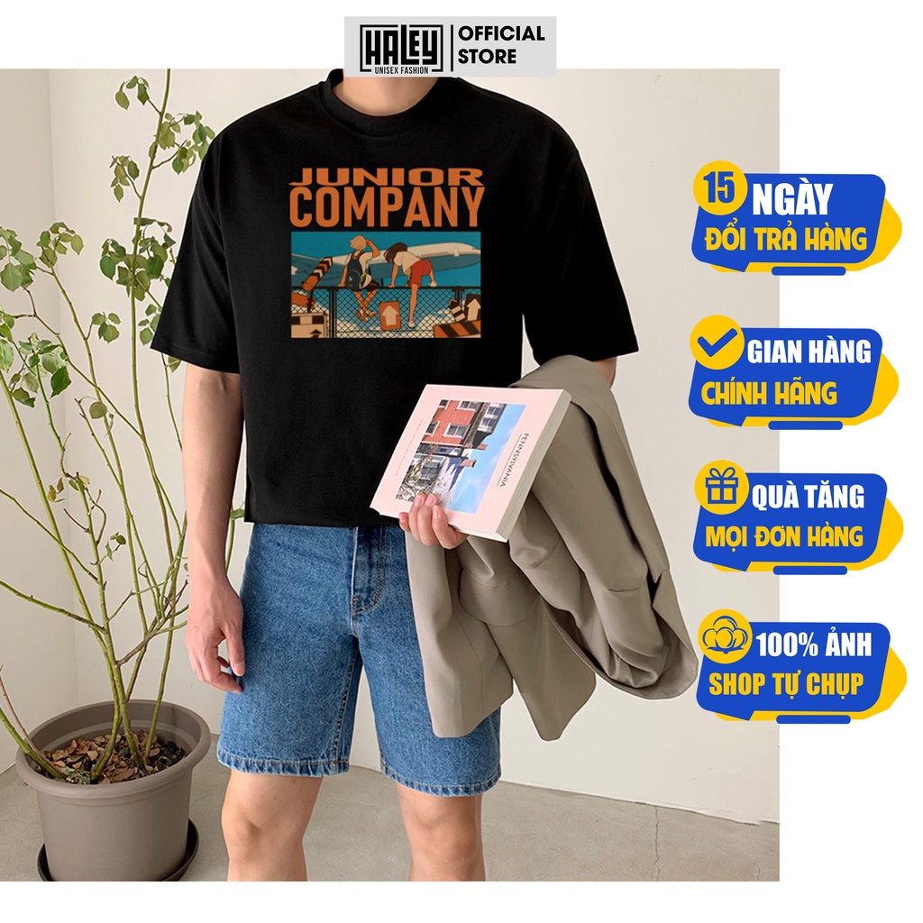 Áo thun Nam Nữ Unisex Form rộng tay lỡ HALEY street wear Basic cao cấp chất cotton 100% phông siêu mát TN127