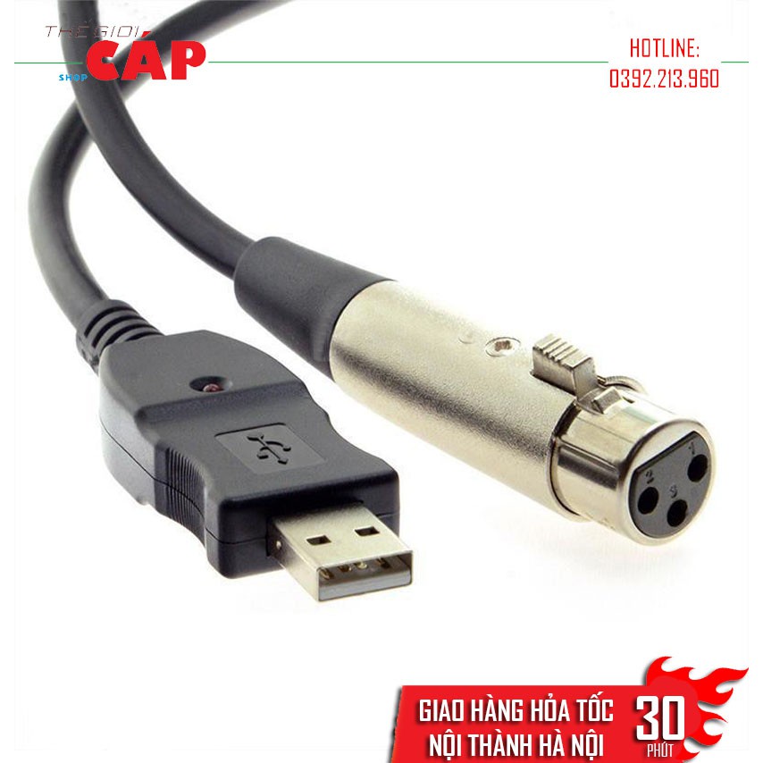 Cáp Chuyển Đổi Từ Cổng Usb Sang Cổng XLR Dài 3m