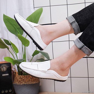 Giày Lười Da Mềm Phong Cách Quân Đội Cho Nam