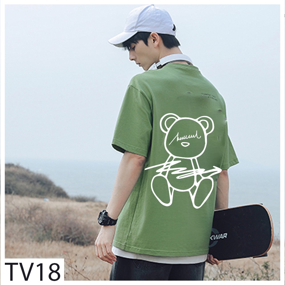 Áo Gấu Phản Quang Bảy Màu Áo Thun Unisex 2sClothing Áo Phông Form Rộng Nam Tay Lỡ Giá Rẻ In Hình TV18 | BigBuy360 - bigbuy360.vn
