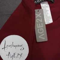 Áo thun unisex màu đỏ đô AGE2X