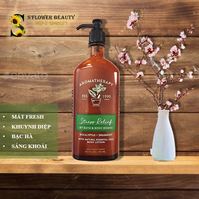 Nhiều Mùi |✨BST Thư Giãn✨| Sữa Dưỡng Thể Dòng Thư Giãn Bath &amp; Body Works Aromatherapy Natural Essential Oil Body Lotion