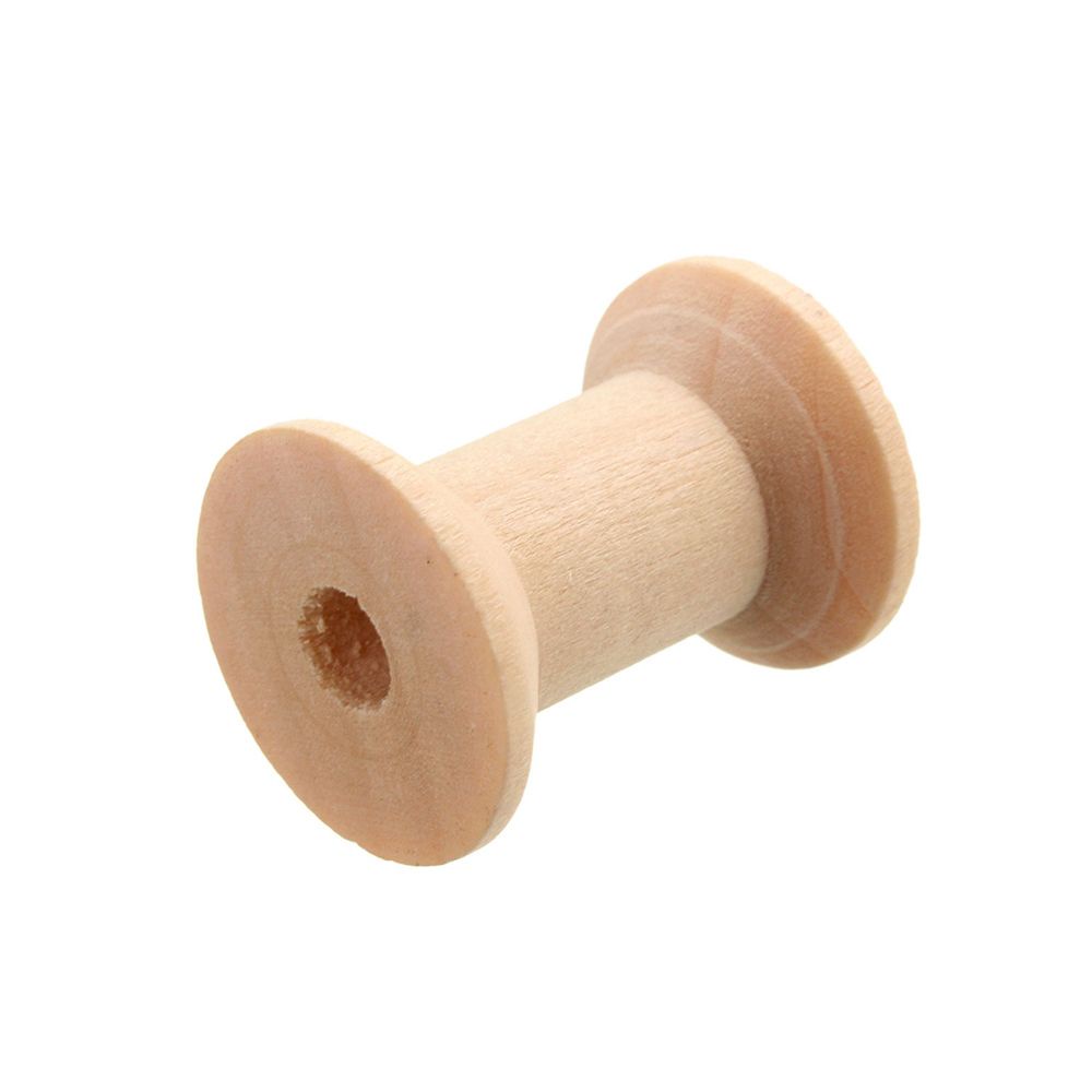 Bộ Chỉ May Vá Bằng Gỗ Rỗng Lõi Màu Sắc Tự Nhiên