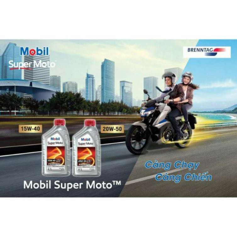 Nhớt Xe Số Mobil Super Moto 20W50 - Nhập Khẩu Singapore loại 1