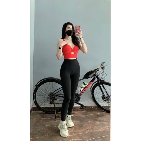 Áo bra Croptop xoắn ngực tập gym yoga