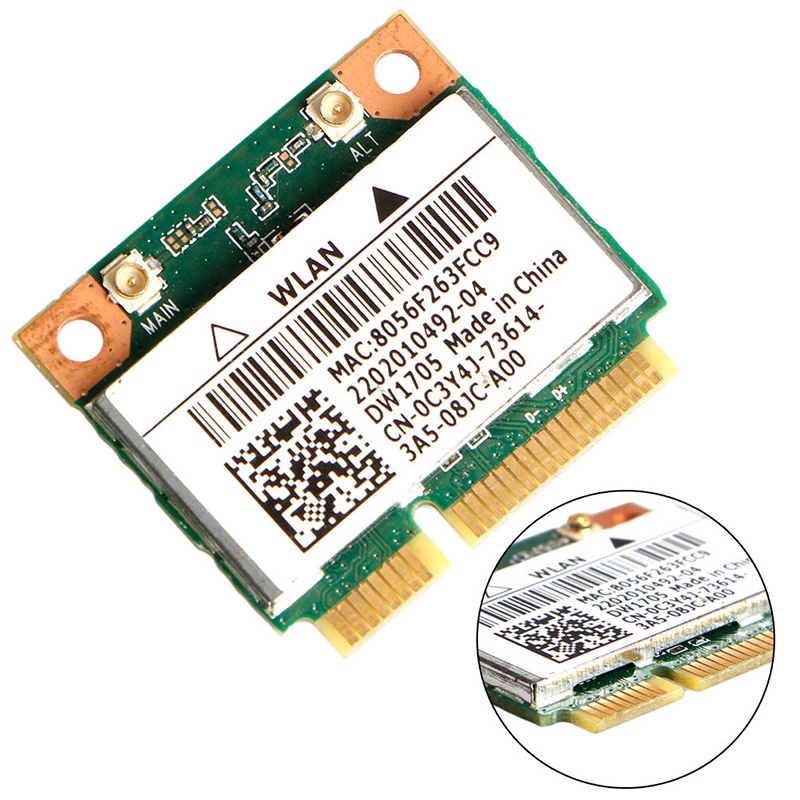 Card WiFi Wlan Mini PCIE CN-0C3Y4J QCWB335 Cho Dell DW1705