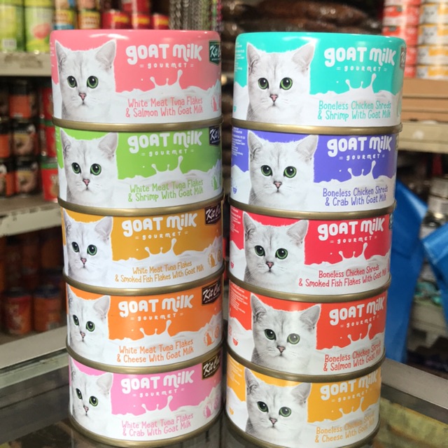 [ Đủ 12 vị ] Pate mèo sữa dê KitCat lon 70g thơm ngon bổ dưỡng