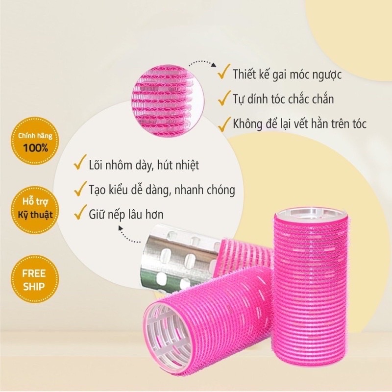 Lô Cuốn Tóc Dài Lõi Nhôm Hàng Cao Cấp Đủ Size, Lô Uốn Tóc Mái Bay, Lô Uốn Tóc Hàn Quốc, Lô Sấy Nhiệt