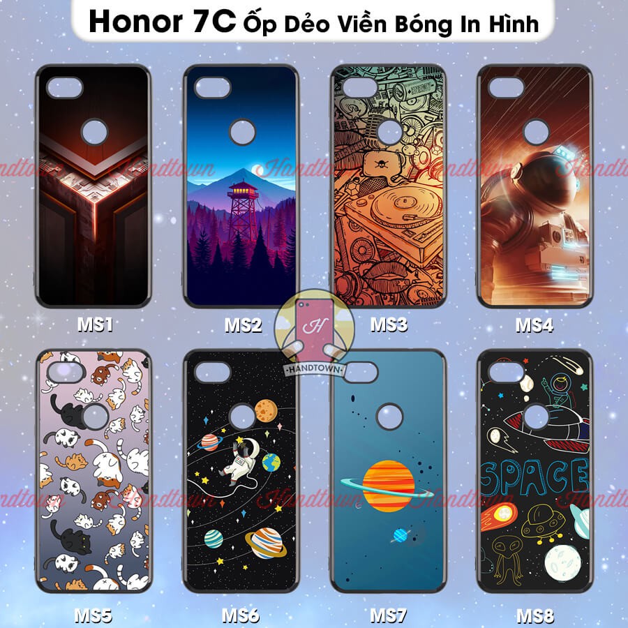 Ốp Lưng TPU Silicon Honor 7C 7 C Dẻo Đen Toàn Bộ Viền Bóng Lưng Nhám In Hình Nhiều Mẫu Mới Phần G