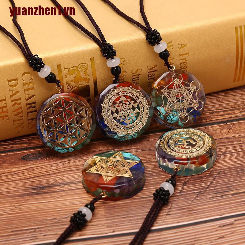 [YUANZHEN1] Vòng cổ Mặt Đá Thiền Chakra Chữa Lành