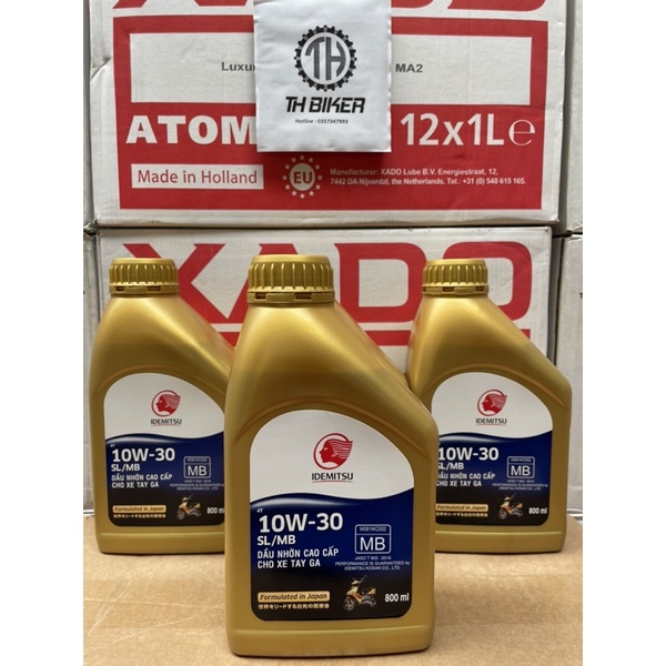Dầu nhớt xe tay ga IDEMITSU 4T SL/MB 10w30 chính hãng Honda sử dụng