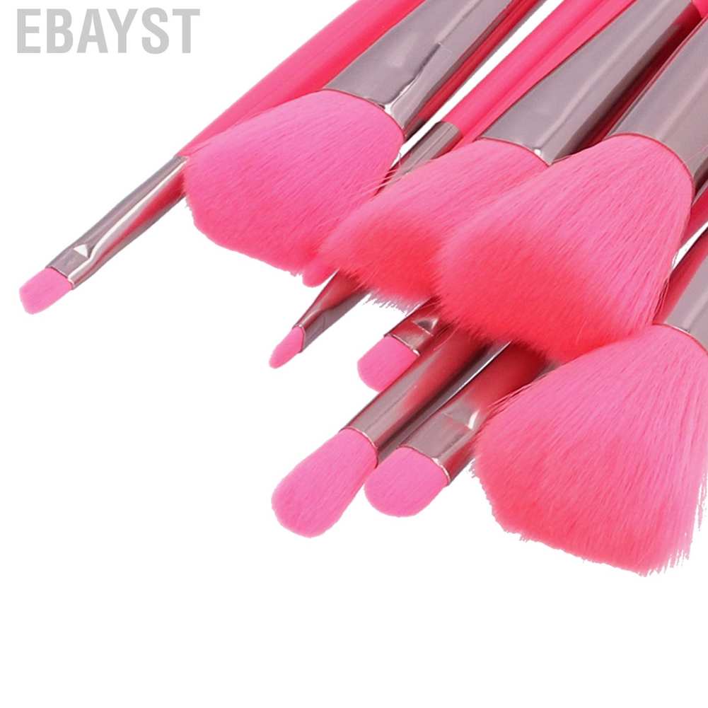 Bộ 10 cọ trang điểm lông mềm màu hồng đỏ | BigBuy360 - bigbuy360.vn