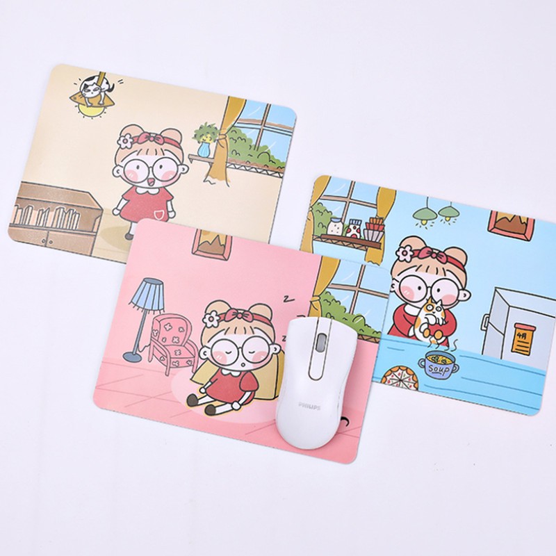 Miếng lót chuột máy tính thiết kế dày chất lượng cao hoạ tiết cô gái Nhật Bản Tom House | BigBuy360 - bigbuy360.vn