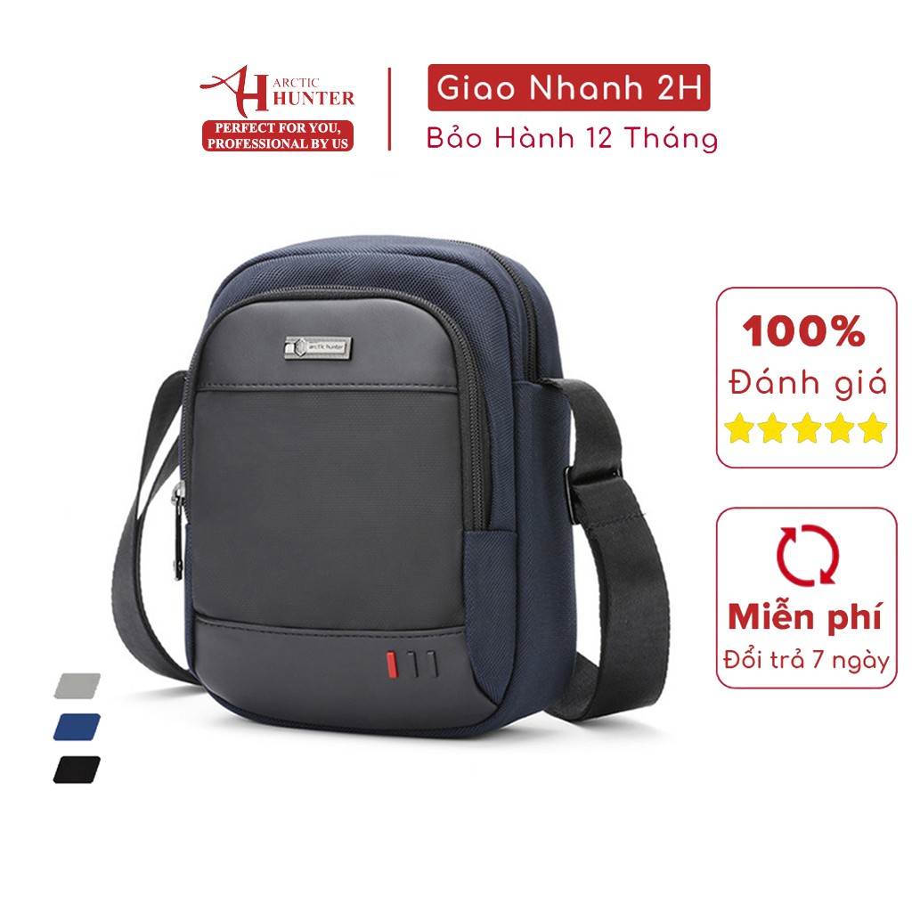 Túi đeo chéo nam Arctic Hunter K00061 chất liệu Oxford chống nước đựng Ipad, unisex nam nữ, thiết kế nhiều ngăn đa năng