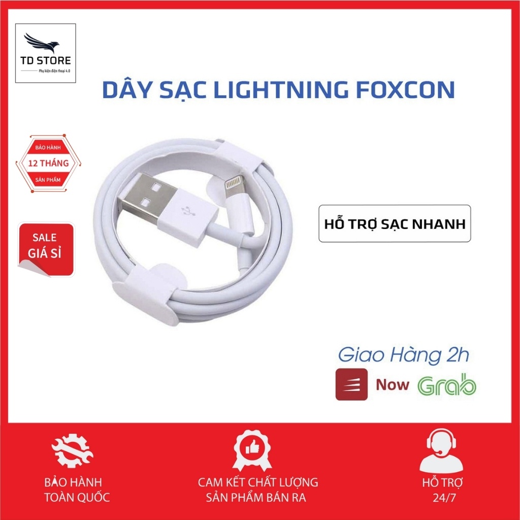 Dây sạc ,cáp sạc Foxconn,hỗ trợ sạc nhanh TDSTORE