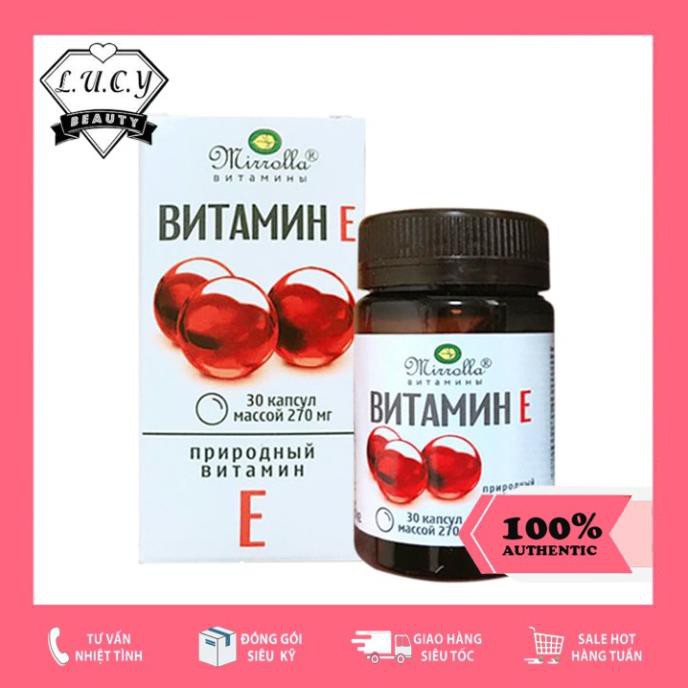 Hàng Nga- Vitamin E Đỏ Nga 270mg Hộp 30 Viên